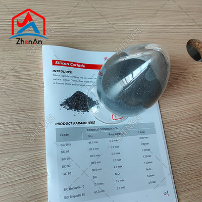 จําหน่าย 75%/ 85%/ 90% Sic 0-10mm /10-50mm สีดําซิลิคอนคาร์ไบด์สําหรับ Foundry