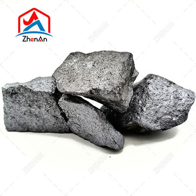 สารสกัด FeSi 65/75 สีเหล็กซิลิคอนประเภทอุตสาหกรรมที่มีแกรนูลขนาด 10-100 มิลลิเมตร สําหรับการผลิตเหล็กและการประกอบทองเหลือง