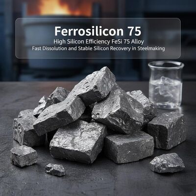 Ferrosilicon 75 ประสิทธิภาพสูงของซิลิคอน FeSi 75 สับสนธิสําหรับการละลายอย่างรวดเร็วและการฟื้นฟูซิลิคอนที่มั่นคงในการผลิตเหล็ก