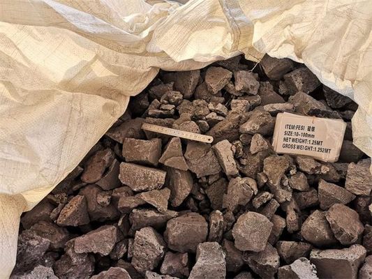 75% ความบริสุทธิ์สูง FeSi เหล็กโลหะผสมซิลิกอน 50-100 มม. เฟอร์โร ซิลิคอน ก้อน